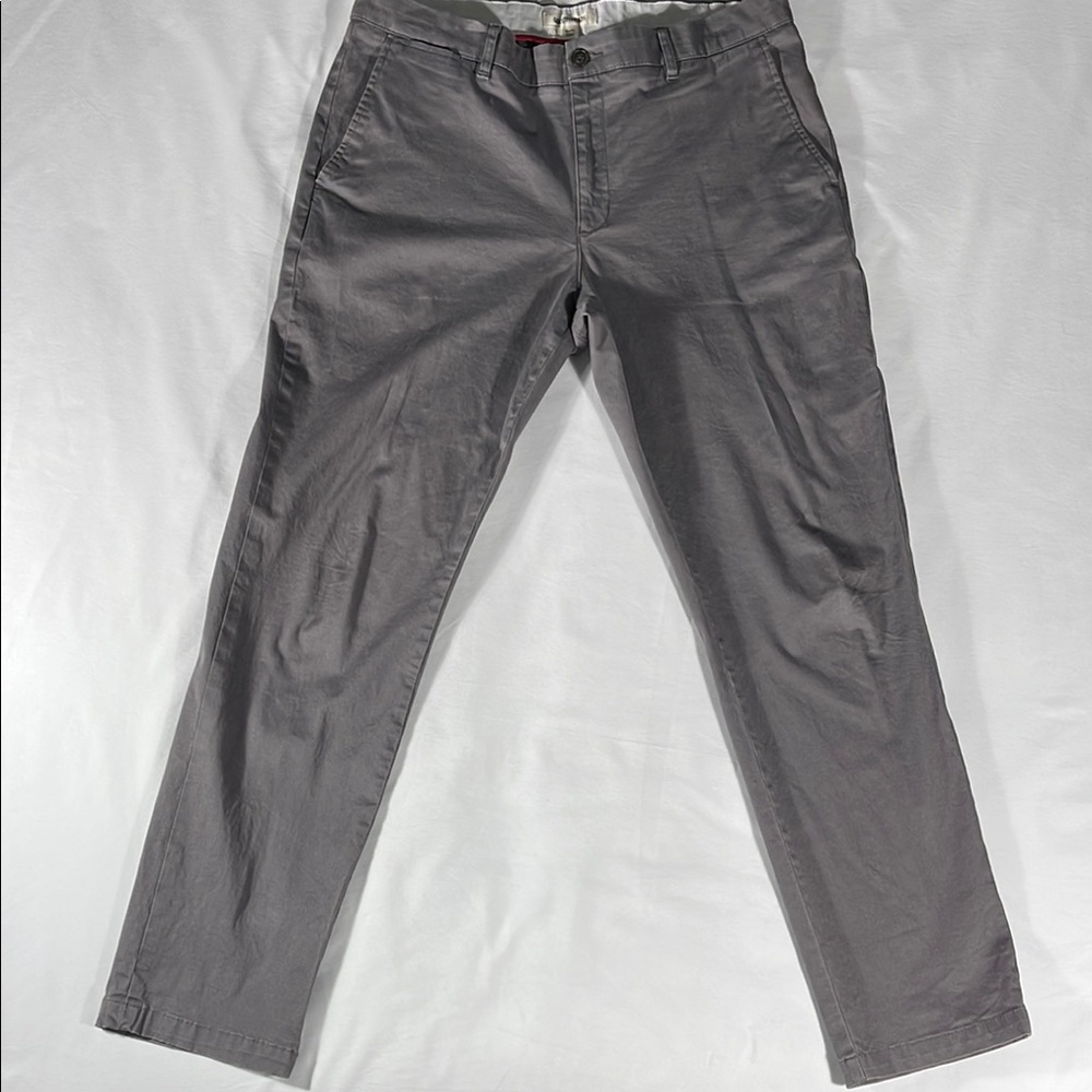 Goodthreads mens dark grey basic Slim flat front chino pants - size 36x31.5